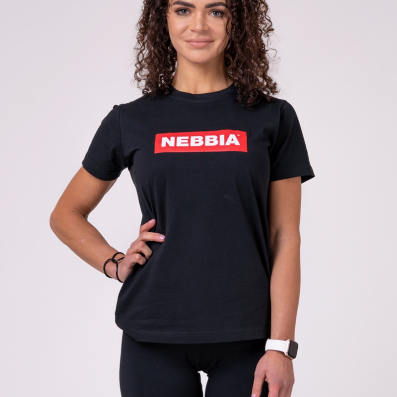 NEBBIA - Dámské tričko BASIC 592 (black)