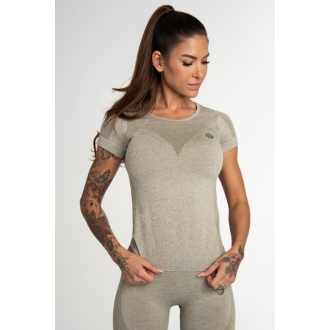 Gym Glamour - Fitness tričko dámské FUSION KHAKI (SS21-GGTFK/357)