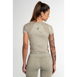 Gym Glamour - Fitness tričko dámské FUSION KHAKI (SS21-GGTFK/357)