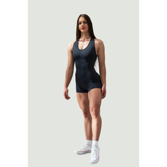 NEBBIA - Sportovní overal krátký GYM RAT 287 (black)