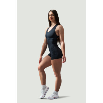 NEBBIA - Sportovní overal krátký GYM RAT 287 (black)