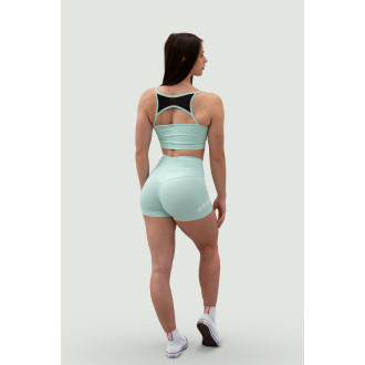 NEBBIA - Šortky s vysokým pasem GYM HERO 582 (light green)