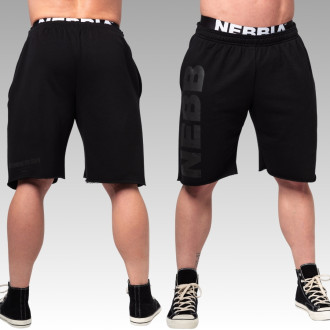 NEBBIA - Pánské teplákové šortky na cvičení 351 (black)