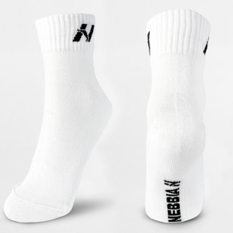 NEBBIA - Crew ponožky 166 (white)