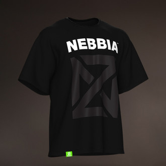 NEBBIA - Pánské oversized tričko NECKZILLA 965 (black)