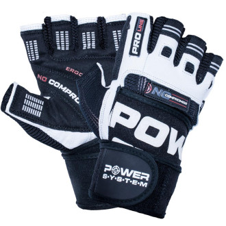 Power System - Fitness rukavice No Compromise PS-2700 white-black