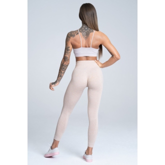 Gym Glamour - Bezešvé fitness legíny (beige) GG114