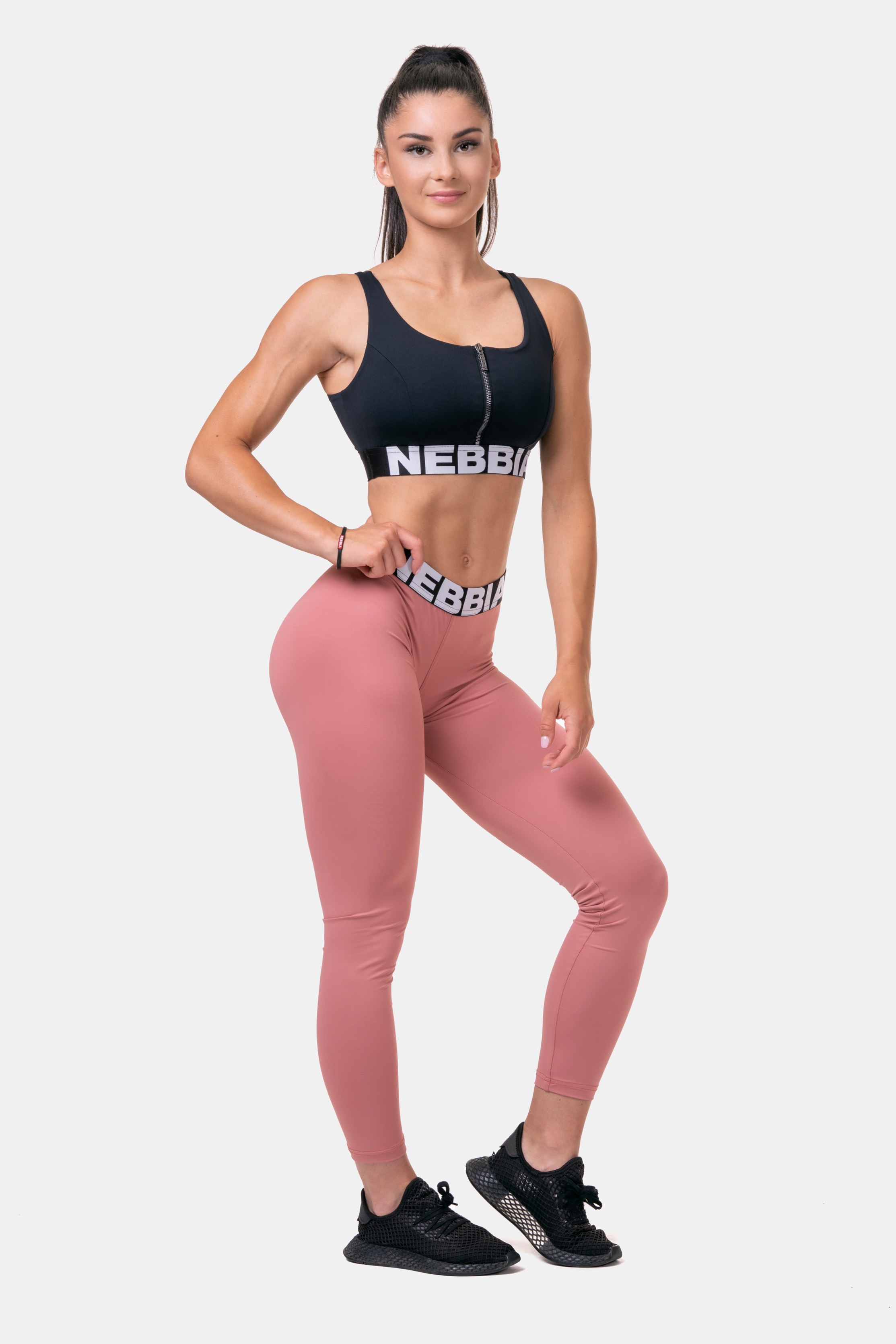 NEBBIA  Fitness legíny Squat HERO 571 (old rose) 